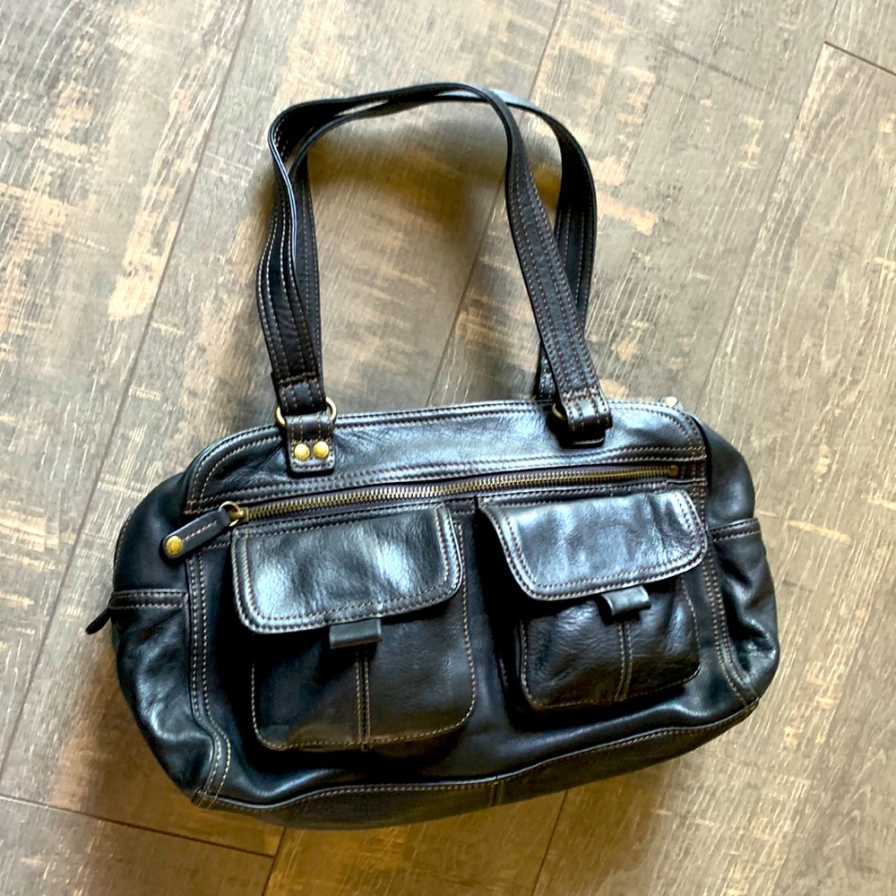 Fossil Tan Leather Shoulder Bag ZB 8976
